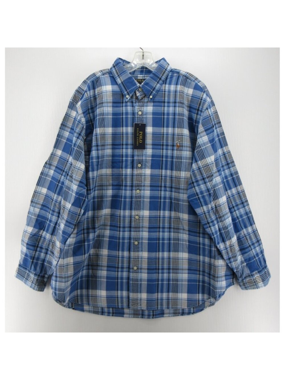 Polo Ralph Lauren Shirt 2XB Button Down Plaid Classic Fit Flesh Pony